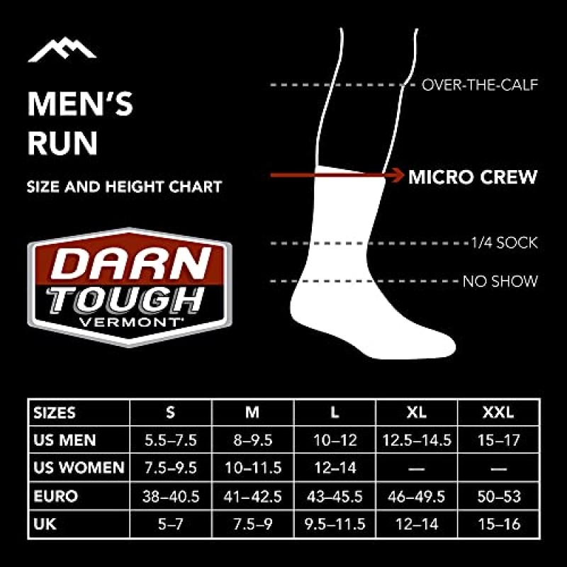 Darn Tough Stride 마이크로 크루 초경량