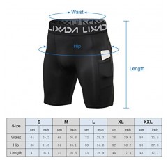 Lixada 남성용 탄성 반바지 바지 퍼포먼스 스포츠 Baselayer 쿨 드라이 스타킹 활성 운동 속옷