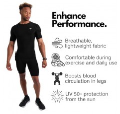 CompressionZ 압축 반바지 남성 주머니 포함 - 퍼포먼스 스포츠 스판덱스 압축 속옷 8