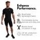 CompressionZ 압축 반바지 남성 주머니 포함 - 퍼포먼스 스포츠 스판덱스 압축 속옷 8"