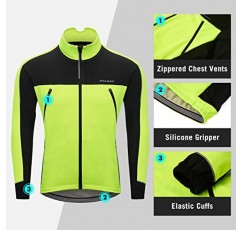 BALEAF 남성용 겨울 자켓 방풍 Softshell Theraml 웜 포켓 사이클링 러닝 Mounatin 자전거 타기 추운 날씨 장비