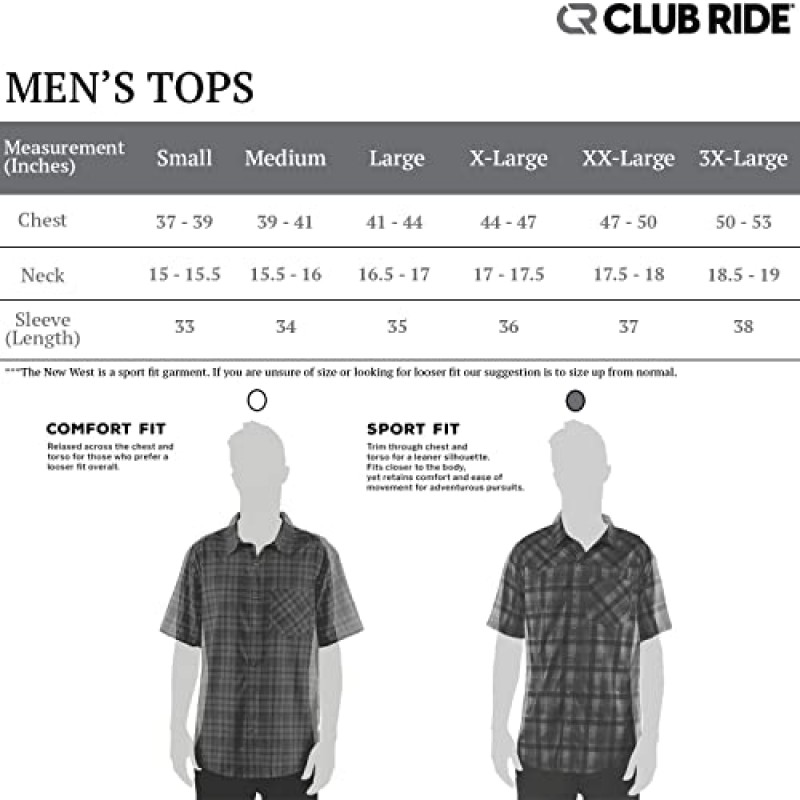 Club Ride Apparel 뉴 웨스트 사이클링 셔츠 - 남성용 짧은 소매 사이클링 져지