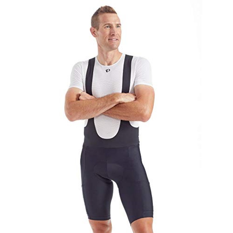 PEARL IZUMI 남성용 원정 사이클링 턱받이 반바지, 실리콘 커프스 & 허벅지 카고 포켓