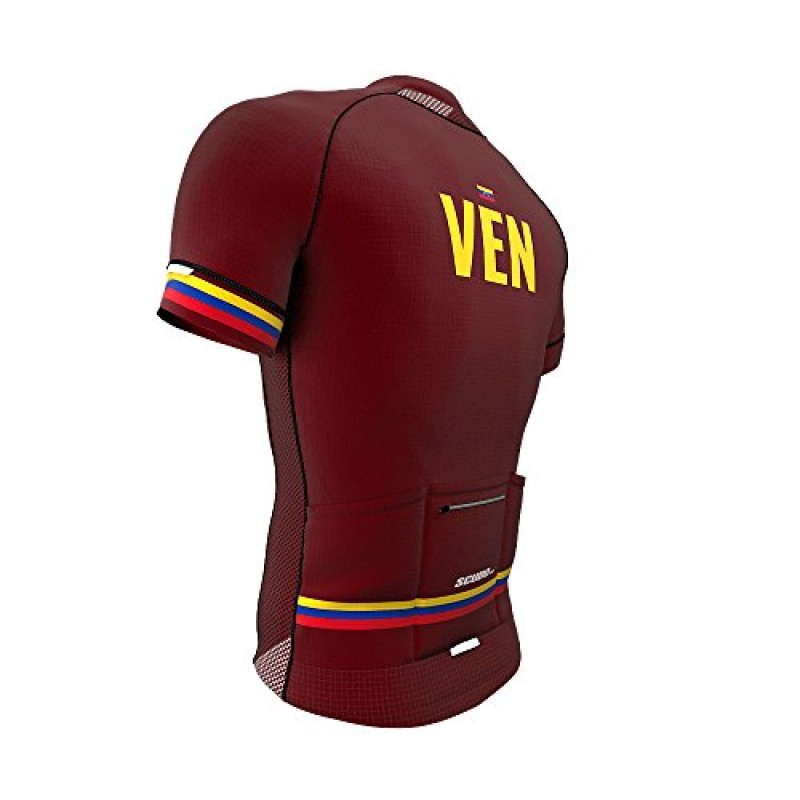 남성용 Venezuela Code 반팔 사이클링 PRO 져지