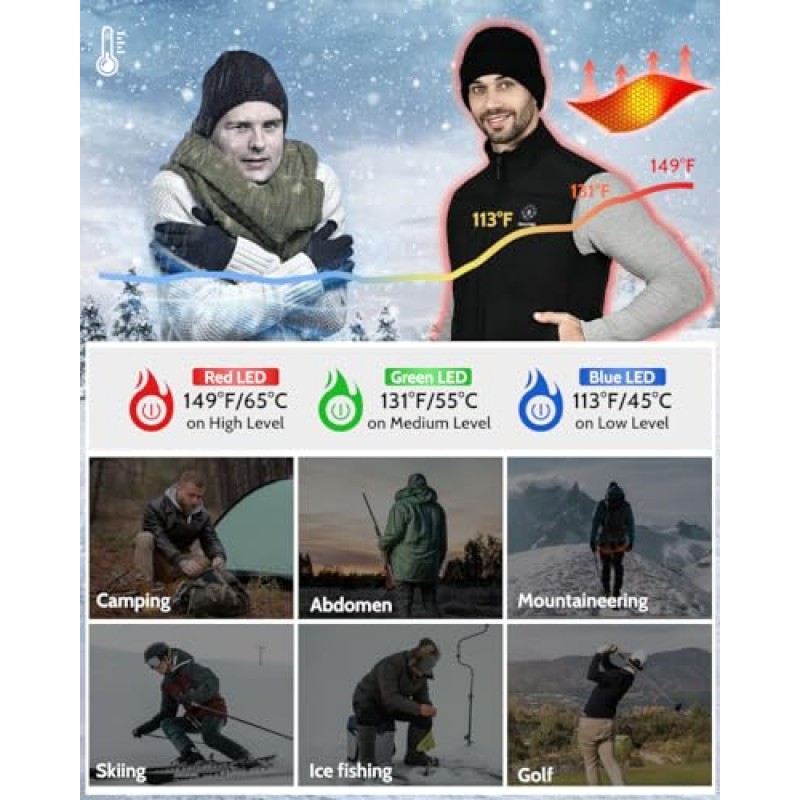 남성 여성용 FUNPRO 가열 조끼, 방풍 전기 가열 조끼, Softshell 민소매 스포츠 자켓, 배터리 포함되지 않음