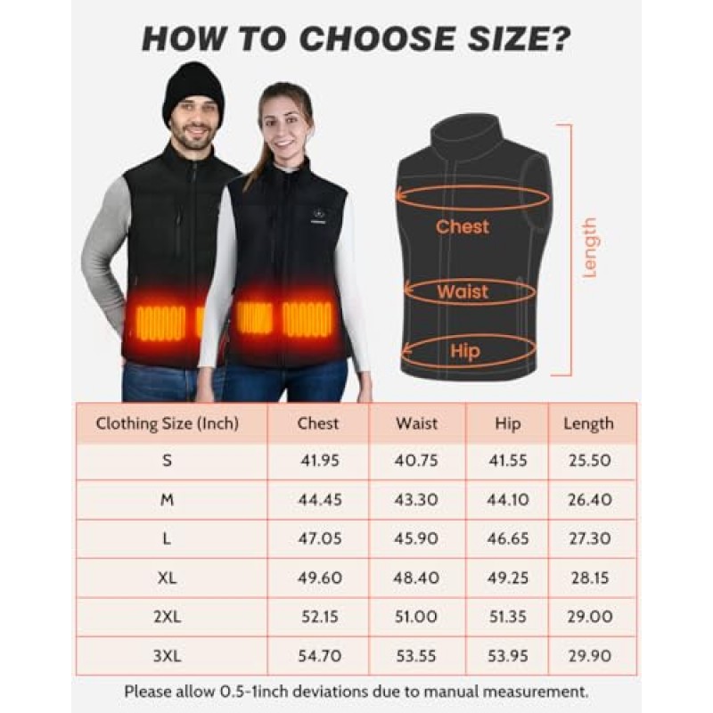 남성 여성용 FUNPRO 가열 조끼, 방풍 전기 가열 조끼, Softshell 민소매 스포츠 자켓, 배터리 포함되지 않음