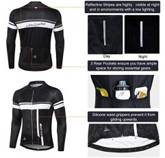 INBIKE 남성용 사이클링 저지 세트 수분 흡수 통기성 풀 지퍼 긴 소매 자전거 셔츠(3D 패딩 스포츠 바지 포함)