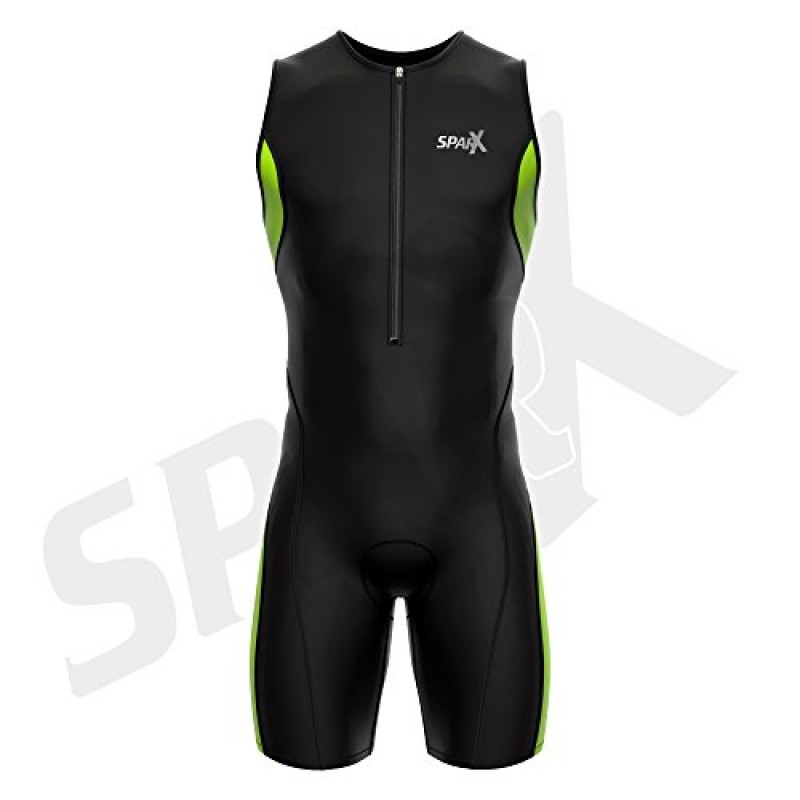 Sparx 남성용 엘리트 트라이애슬론 슈트 트라이슈트 SpeedSuit 스킨수트 수영-자전거 달리기 트라이애슬론 레이스 슈트