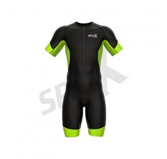 Sparx 남성용 엘리트 소매 트라이애슬론 슈트 반소매 TriSuit SpeedSuit 스킨수트 수영-자전거 달리기