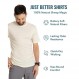 Woolly Clothing 남성용 메리노 울 크루넥 티셔츠 - 일상 무게 - 흡습성 통기성 냄새 방지