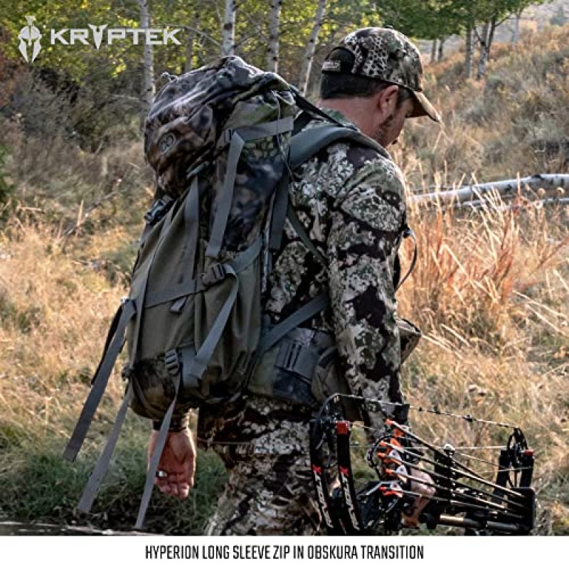 Kryptek 남성용 Hyperion 긴팔 크루