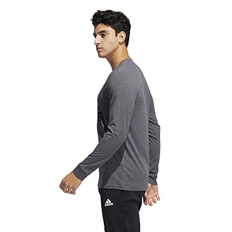 adidas 남성용 기본 스포츠 배지 긴팔 티셔츠