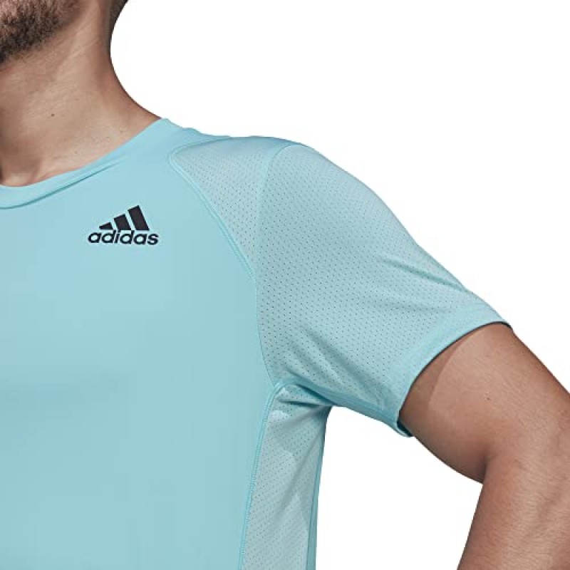 adidas 남성 클럽 테니스 3-스트라이프 티셔츠