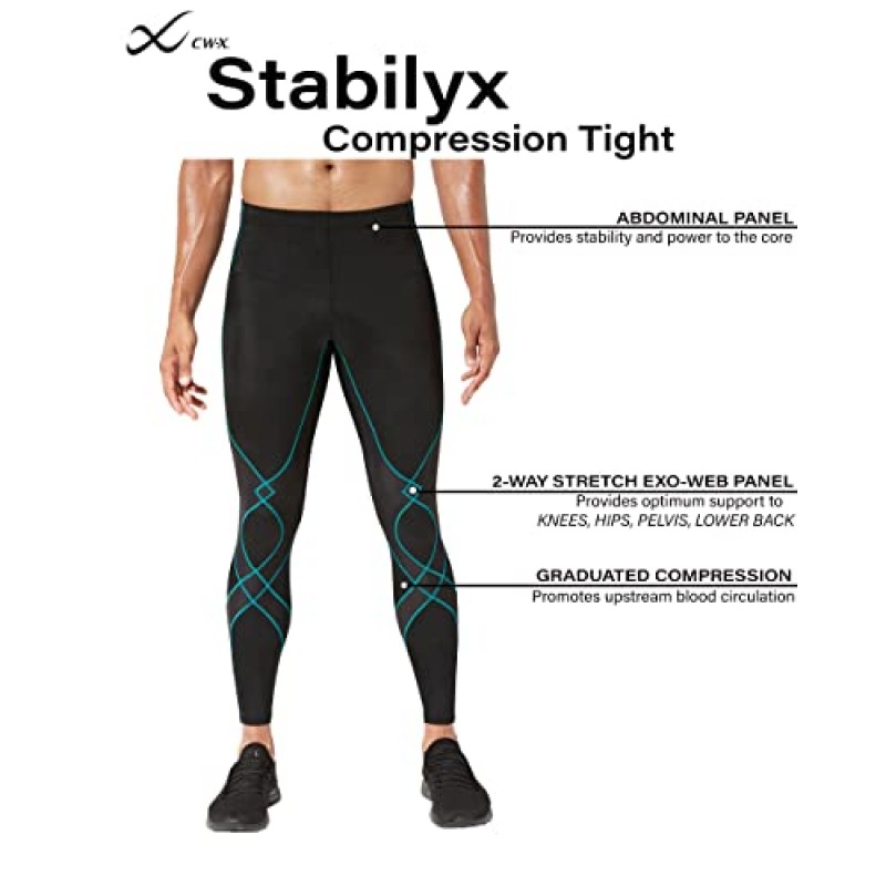 CW-X 남성용 Stabilyx 조인트 서포트 압축 스포츠 스타킹