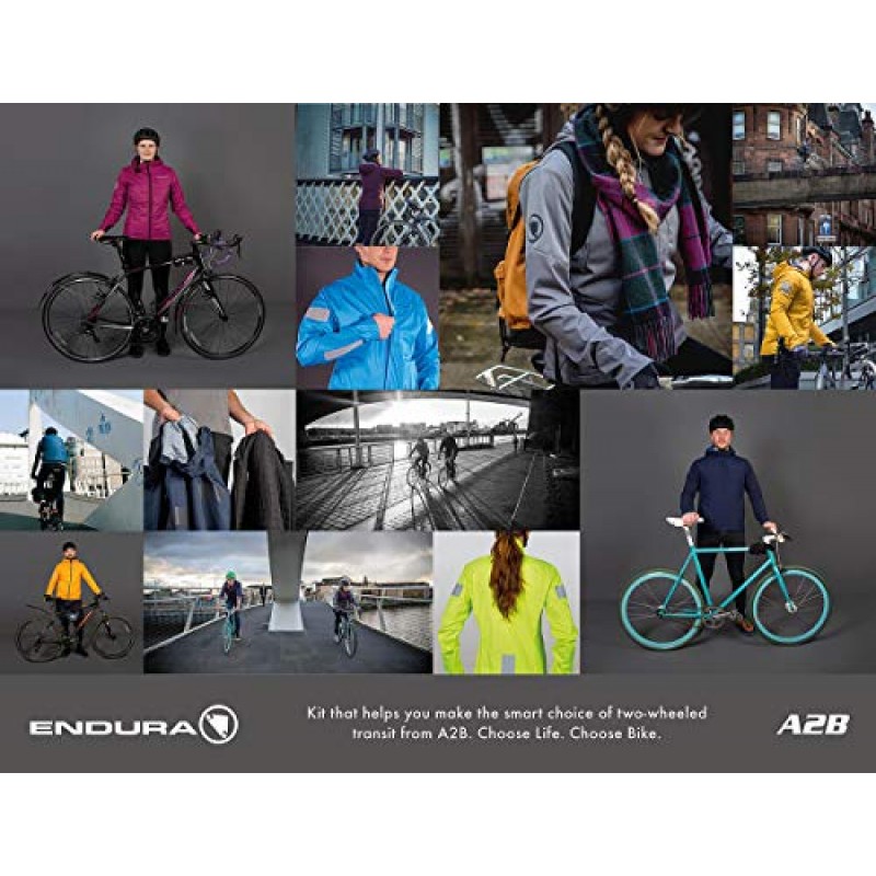 Endura 남성용 Urban Luminite 사이클링 재킷 II - Hi-Viz, 2.5레이어 방수 재킷