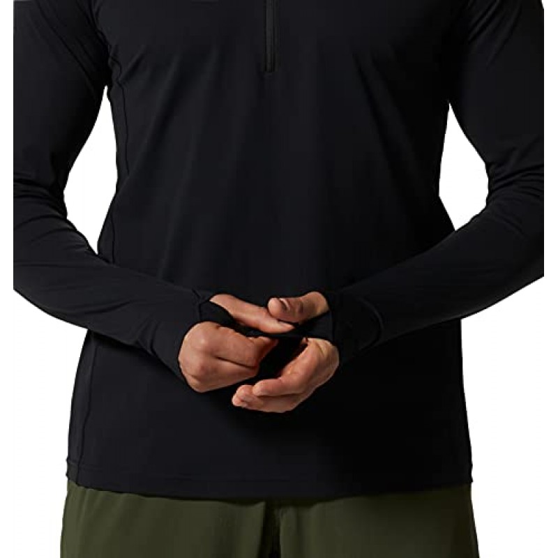 스키, 등산, 배낭여행 및 하이킹을 위한 Mountain Hardwear 남성용 마운틴 스트레치 하프 지퍼
