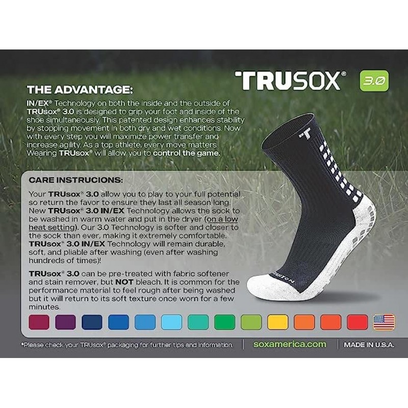Trusox 남성용 스탠다드 3.0 쿠션 크루 양말