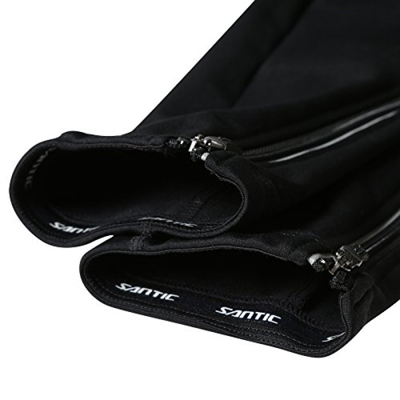 Santic 남성용 사이클링 턱받이 바지와 패딩 처리된 겨울 턱받이 타이츠