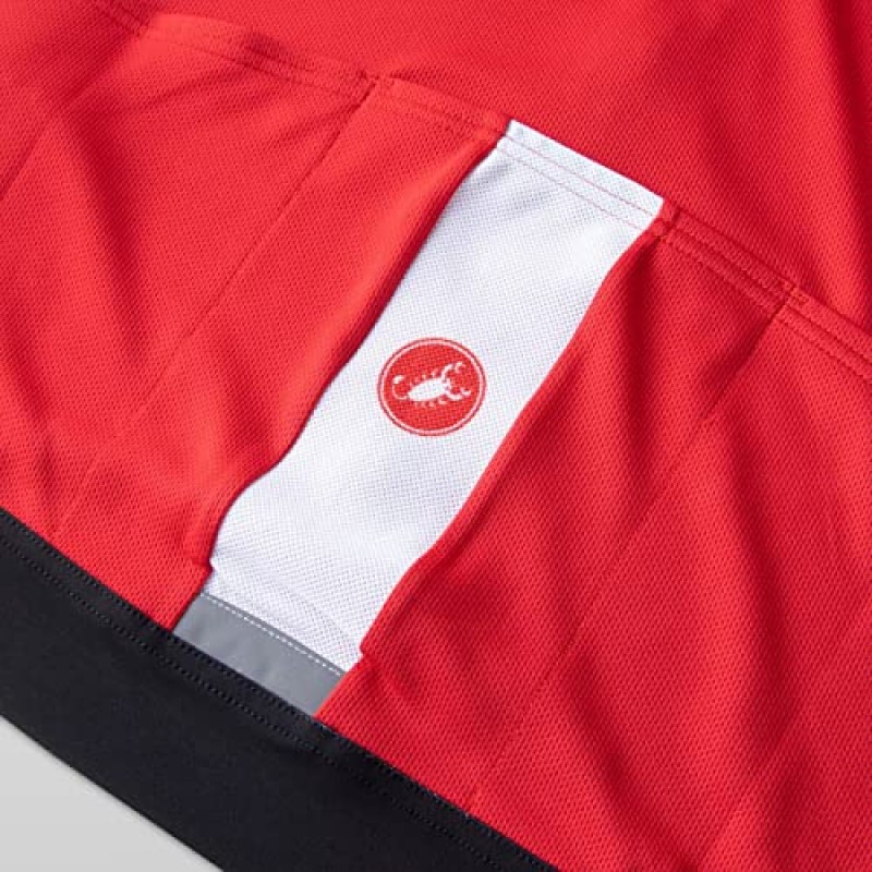 Castelli Entrata Vi 한정판 져지 - 남성용 Castelli 레드/블랙/보르도, XL