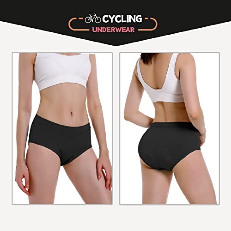 MEETYOO 여성용 사이클링 속옷 4d 패딩 젤 자전거 자전거 반바지 Mountain Undershorts Riding Briefs