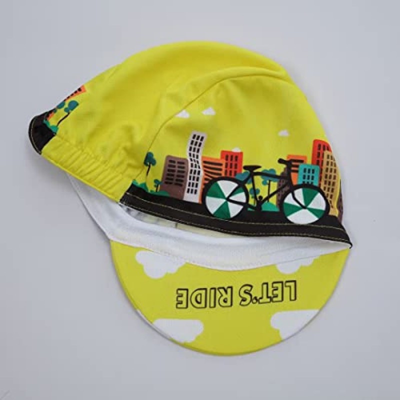Bikingbros Funny Cycling Cap - 폴리에스테르 해골 사이클링 모자 언더 헬멧 - 카툰 사이클링 헬멧 라이너 통기성 및 땀 흡수