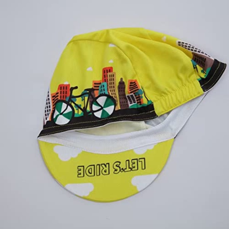 Bikingbros Funny Cycling Cap - 폴리에스테르 해골 사이클링 모자 언더 헬멧 - 카툰 사이클링 헬멧 라이너 통기성 및 땀 흡수