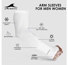 Achiou Arm Sun Sleeves 압축 UV 보호 냉각 남성용 여성용 여름 자외선 차단제, 사이클링 운전 골프 러닝