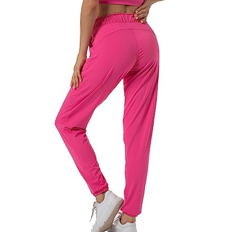 주머니가 있는 Kcutteyg Womens Joggers, 체육관, 요가, 달리기를 위한 경량 속건성 운동 운동 소프트 팬츠