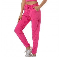 주머니가 있는 Kcutteyg Womens Joggers, 체육관, 요가, 달리기를 위한 경량 속건성 운동 운동 소프트 팬츠
