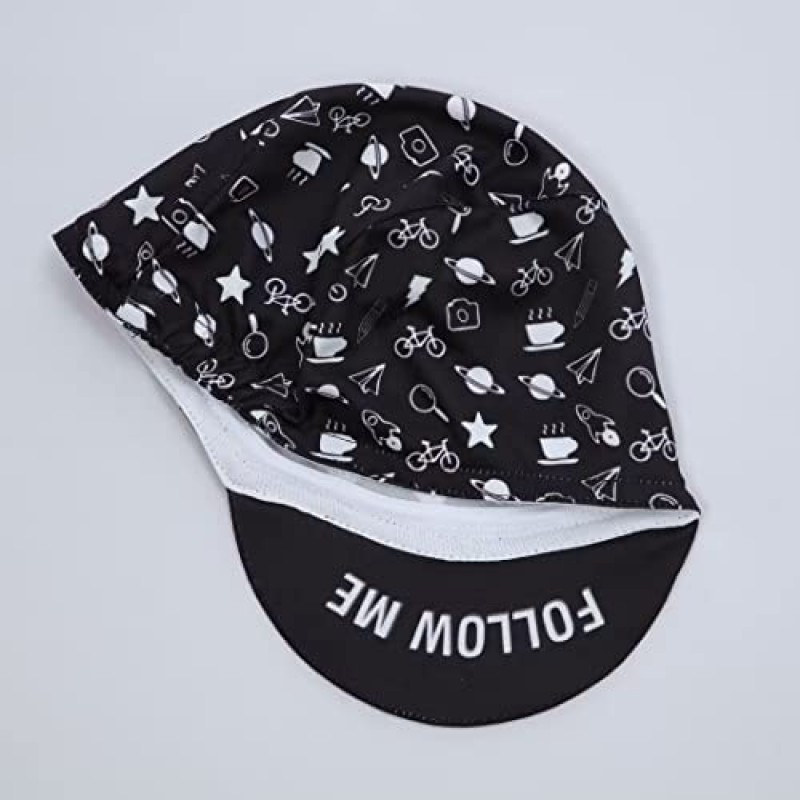 Bikingbros MTB 사이클링 캡 - 폴리에스테르 로드 사이클링 모자 언더 헬멧 - 사이클링 헬멧 라이너 통기성 및 땀 흡수