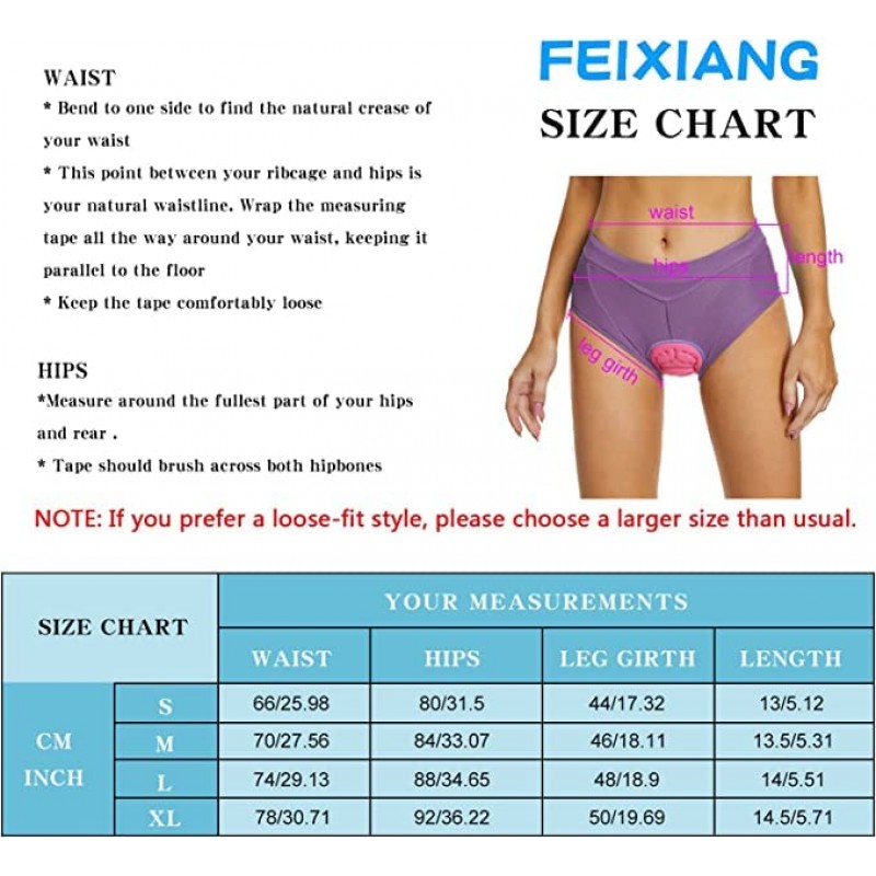 FEIXIANG 여성용 사이클링 속옷