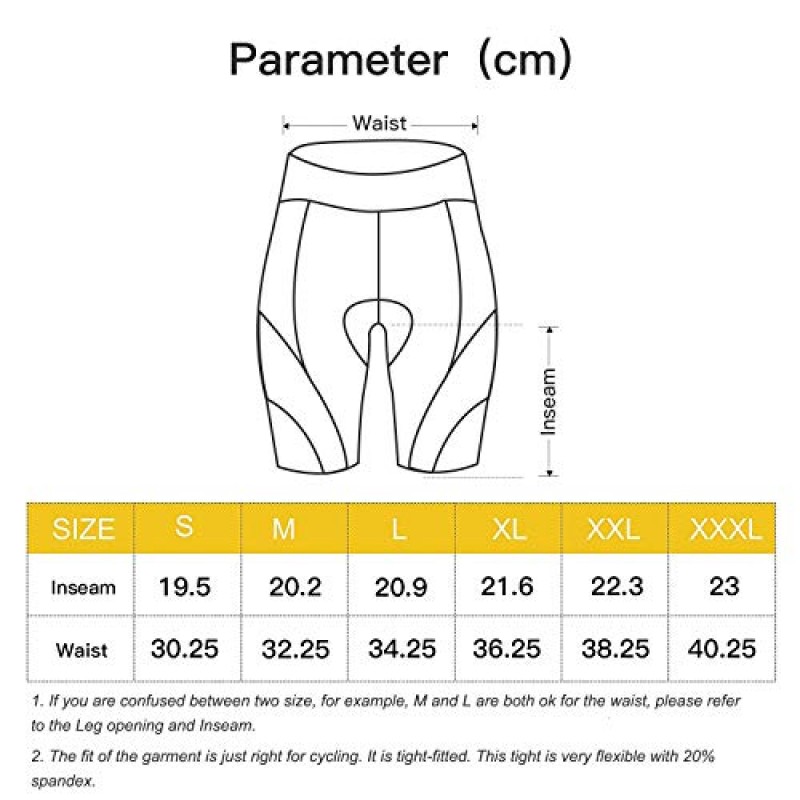 NOOYME 여성용 자전거 반바지 3D 패딩 사이클링 반바지, 라이드 인 컬러 디자인 사이클링 반바지, 백 포켓 포함