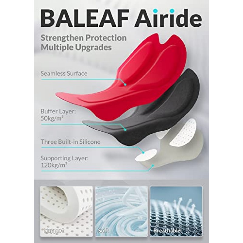 BALEAF 패딩 자전거 반바지 여성 6 '라이크라 사이클링 반바지 4D 젤 패딩 자전거 타는 사람 자전거 주머니 UPF50 +