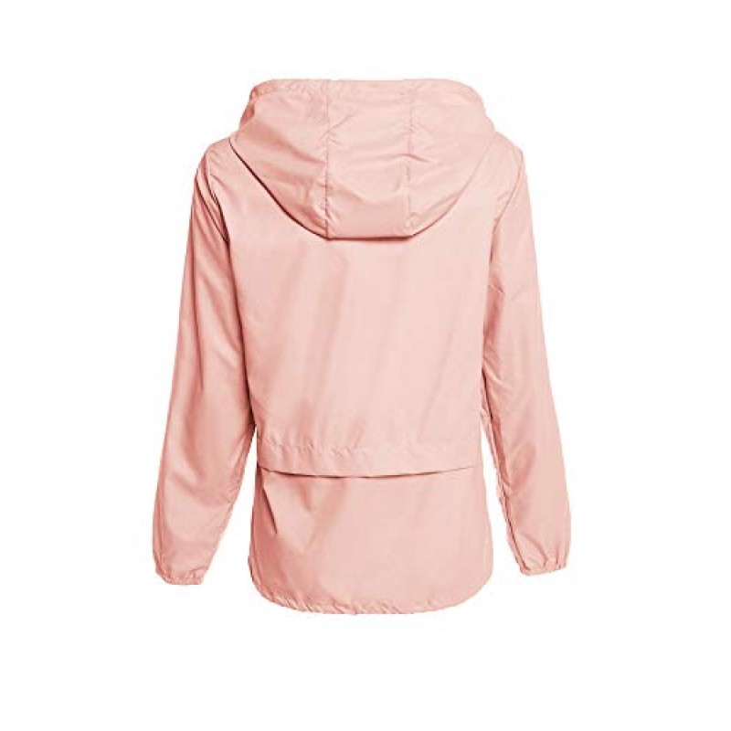 Avoogue 레인코트 여성 경량 방수 레인 재킷 Packable Outdoor Hooded Windbreaker