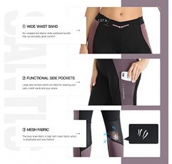 Santic 패딩 처리된 여성용 사이클링 바지 3/4 포켓이 있는 카프리 자전거 라이딩 반바지