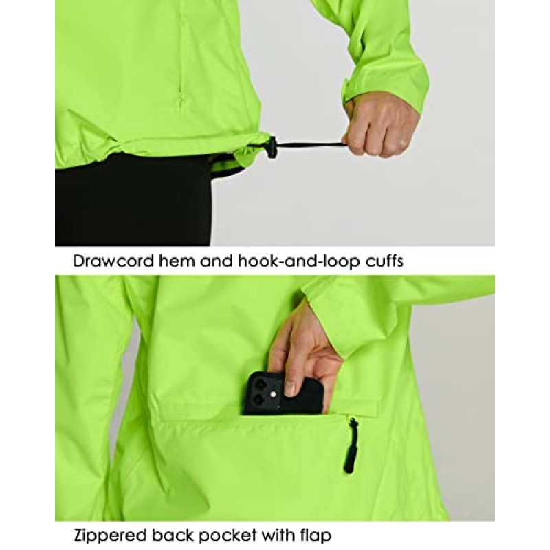 Willit 여성용 사이클링 러닝 자켓 비 방수 자켓 경량 윈드 브레이커 하이킹 자전거 자켓 Packable Hooded