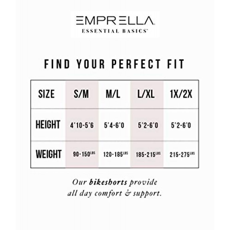 언더 드레스용 Emprella 슬립 반바지, 여성용 스판덱스 바이커 자전거 안티 마찰 반바지