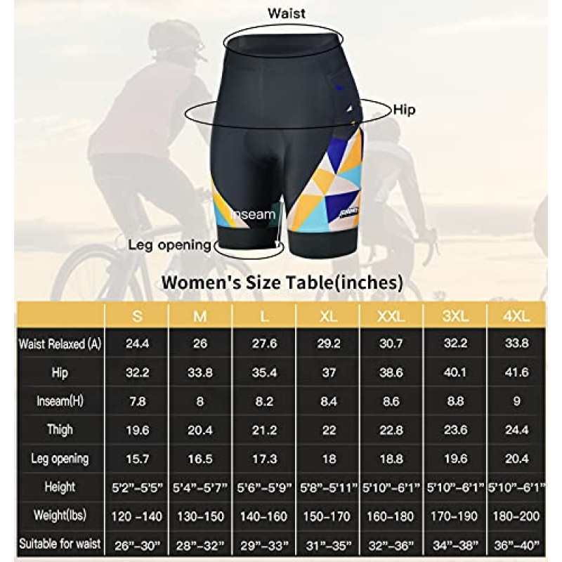 Eco-daily 여성용 패딩 자전거 반바지 포켓 3D 패딩이 있는 여성용 자전거 자전거 반바지