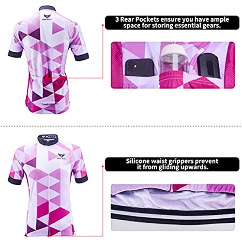 여성용 사이클링 저지 반팔 MTB 자전거 의류 로드 자전거 셔츠 반바지 패딩 바지