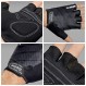 GripGrab Rouleur 입문용 하프 핑거 패딩 여름 사이클링 장갑 핑거리스 쿠션 자전거 미트 풀오프 탭, 블랙 S