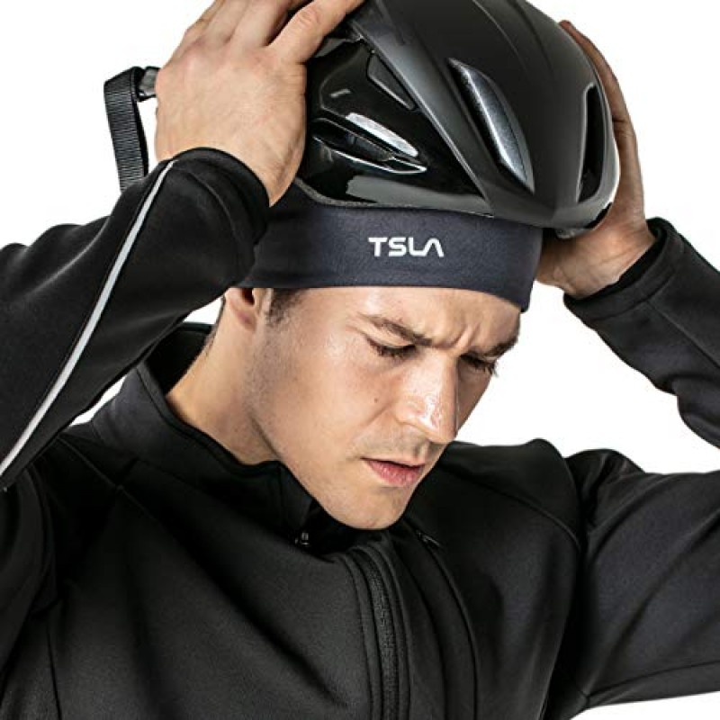 TSLA 남성과 여성 열 양털 해골 모자, 헬멧 라이너 아래 겨울 스키 사이클링, 러닝 비니 모자