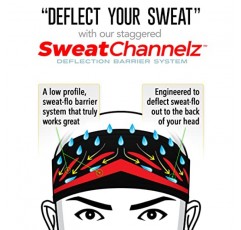 ZLS SweatAway 퍼포먼스 헤드밴드 – 땀을 반사하는 로우 프로파일 채널 장벽 미끄럼 방지 그립 남녀공용 풀오버 스웨트밴드 – 러닝, 사이클링, MTB, 체육관 훈련, OCR, 무역 작업, 축제