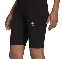 adidas Originals 여성용 Adicolor Essentials 리브 하이웨이스트 사이클링 반바지