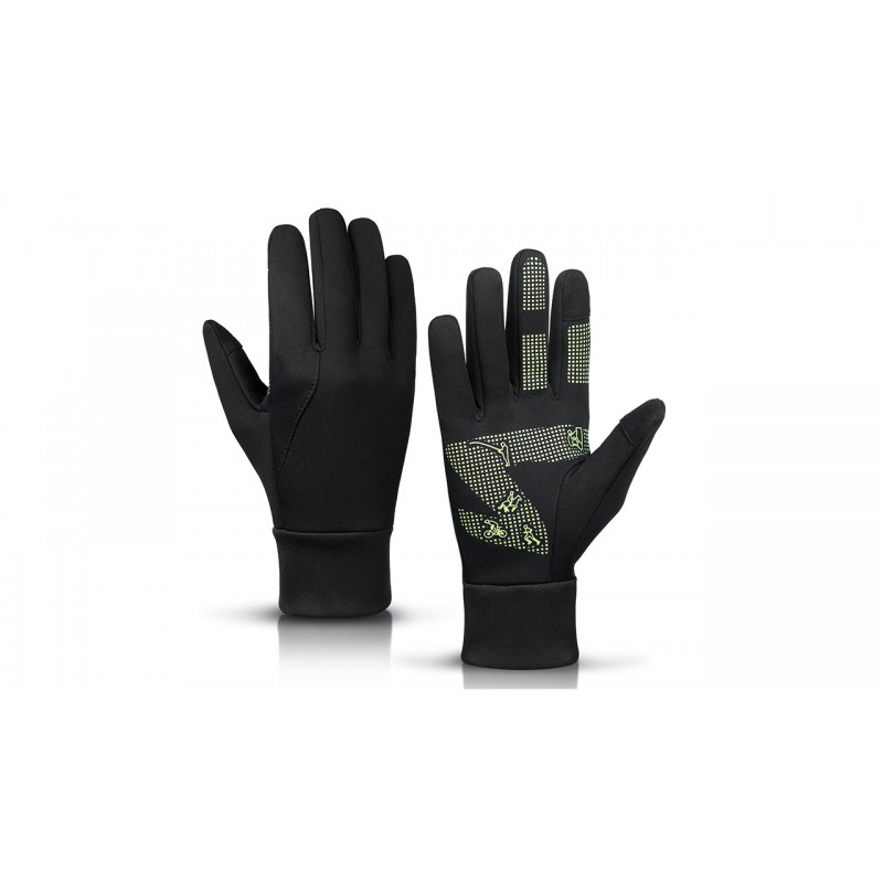 남성 여성을위한 Bessteven 얇은 겨울 장갑 Splashproof Windproof Anti-Slip 터치 스크린 열 스포츠 장갑 운전 하이킹 자전거 사이클링 달리기