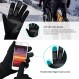 남성 여성을위한 Bessteven 얇은 겨울 장갑 Splashproof Windproof Anti-Slip 터치 스크린 열 스포츠 장갑 운전 하이킹 자전거 사이클링 달리기