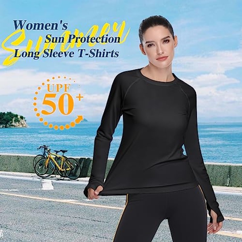 DAYOUNG Womens UPF 50+ UV 자외선 차단 러닝 하이킹 야외 성능 긴 소매 후디 티셔츠