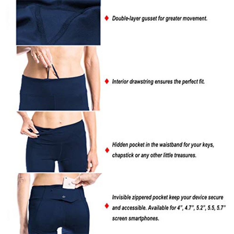 Yogipace Petite/Regular/Tall 여성용 방수 양털 안감 보온 스타킹