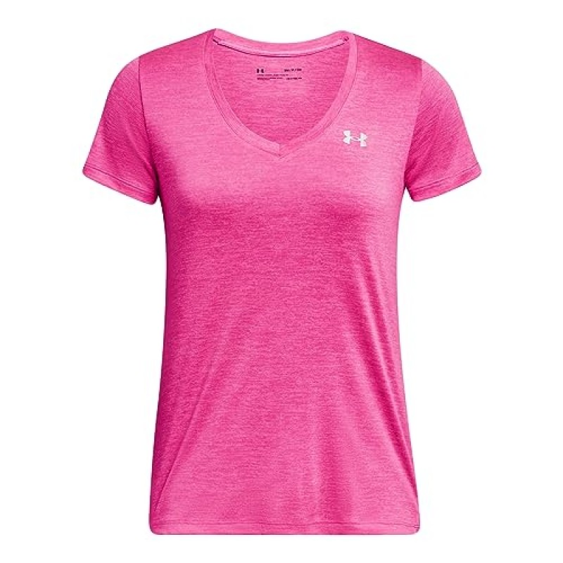 Under Armour 여성용 테크 반팔 브이넥 - 트위스트