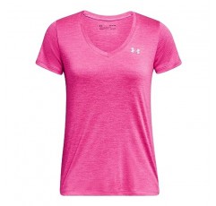 Under Armour 여성용 테크 반팔 브이넥 - 트위스트