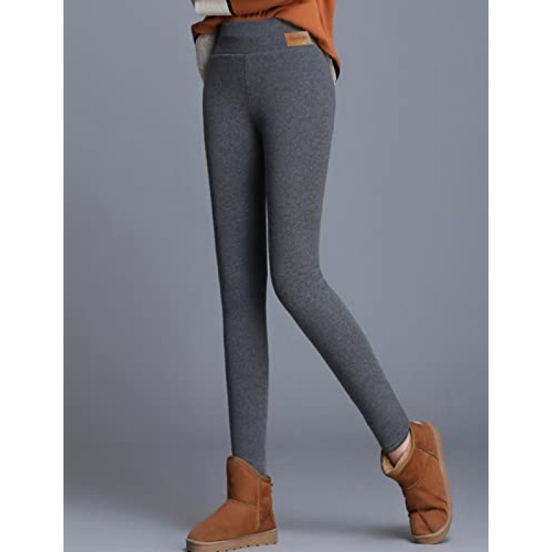 Yeokou Womens Sherpa 라이닝 스웨트 팬츠 겨울 운동 조깅 플리스 바지